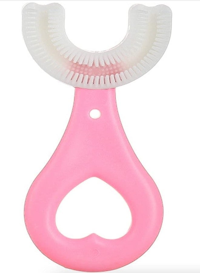 Omdhanu U Shaped Toothbrush // Whole Mouth Manual Toothbrush // Manual Whitening Toothbrush Silicone Brush 360 Head For 2-6 Years Mouth-Cleaning Brush (1Pcs)(Multicolor) - Image 1